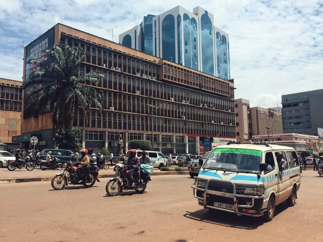 Everyday street traffic in Kampala, Uganda.