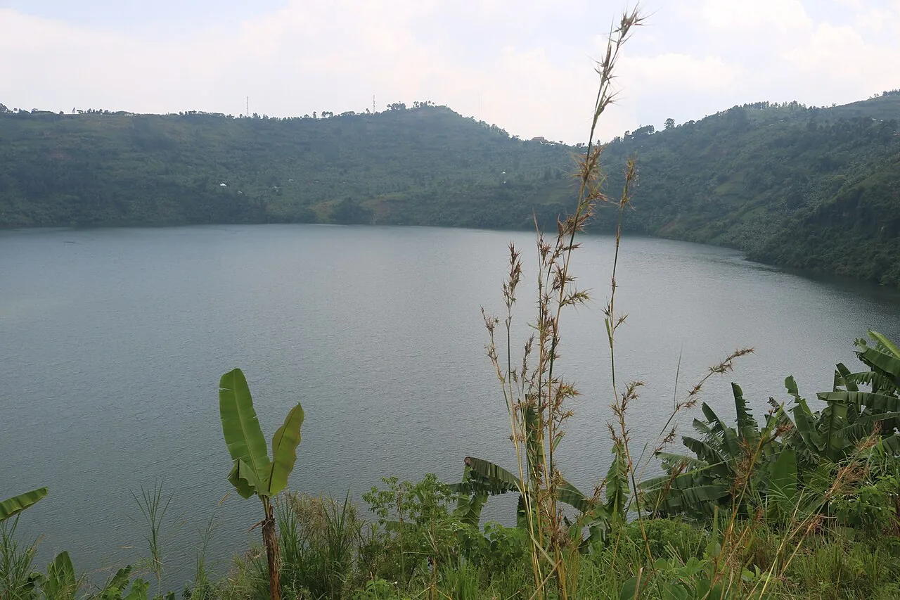 Twin lakes in the Bunyaruguru area of Rubirizi, western Uganda.